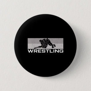 Badge Rond 5 Cm Catcheur MMA de lutte vintage arts martiaux