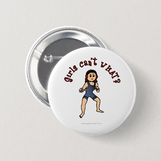 Badge Rond 5 Cm Catcheuse noire (Devant & derrière)