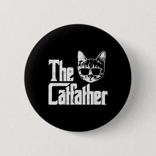 Badge Rond 5 Cm Catfather Funny Chat Papa Fête des pères Movie Pun