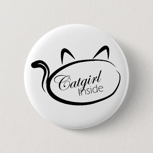 Badge Rond 5 Cm Catgirl à l'intérieur (Devant)