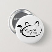 Badge Rond 5 Cm Catgirl à l'intérieur (Devant & derrière)