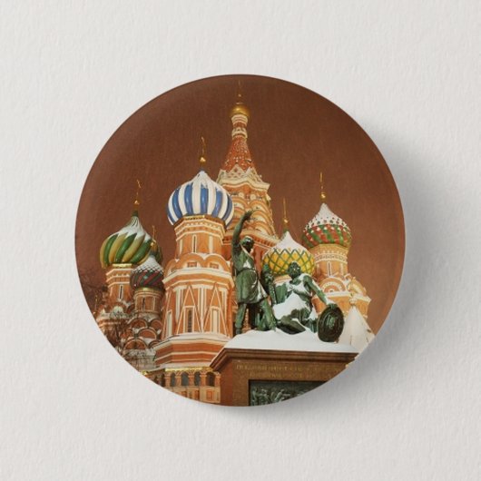 Badge Rond 5 Cm Cathédrale de Russie (Devant)