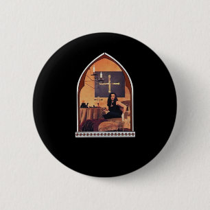 Badge Rond 5 Cm Cathédrale de Whimsigothique Fenêtre Classique