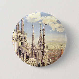 Badge Rond 5 Cm Cathédrale du Dôme de Milan Nativité de Sainte Mar