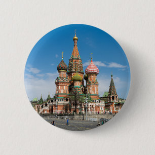 Badge Rond 5 Cm Cathédrale Saint-Basil à Moscow