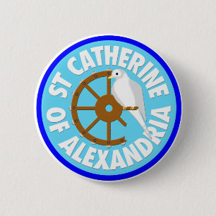 Badge Rond 5 Cm Catherine de l'Alexandrie
