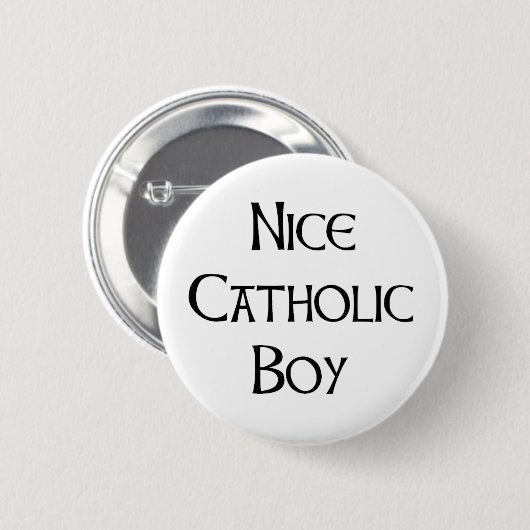 Badge Rond 5 Cm catholic boy nice (Devant & derrière)
