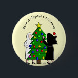 Badge Rond 5 Cm Catholic Nun Art Christmas Cards & Gifts<br><div class="desc">Catholic Nun Art Christmas cards,  tote bags,  keychains and buttons for all ages.  Created by nurse artist and signed.</div>