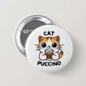 Badge Rond 5 Cm Catpuccino 2 (Devant & derrière)