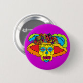 Badge Rond 5 Cm Catrina Sugar Skull (Devant & derrière)