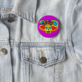 Badge Rond 5 Cm Catrina Sugar Skull (En situation)