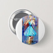 BADGE ROND 5 CM CATWALK CIRCA 1950 (Devant & derrière)