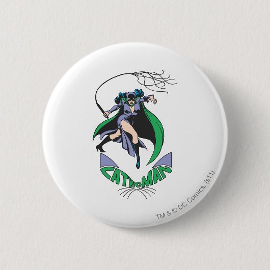 Badge Rond 5 Cm Catwoman & Logo Green (Devant)