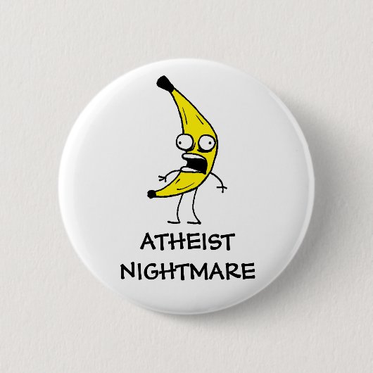Badge Rond 5 Cm Cauchemar athée (Devant)