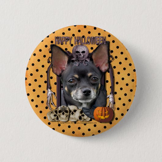 Badge Rond 5 Cm Cauchemar de Halloween - chiwawa - Isabella (Devant)