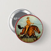 Badge Rond 5 Cm Cavalier approximatif - bouton (Devant & derrière)