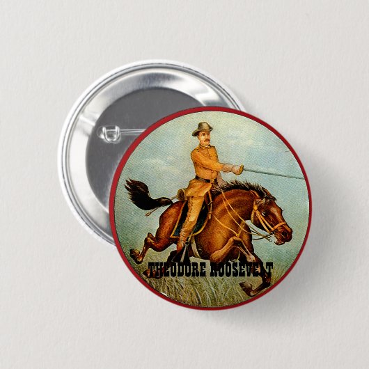 Badge Rond 5 Cm Cavalier approximatif - bouton (Devant & derrière)