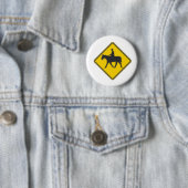 Badge Rond 5 Cm Cavalier de cheval (En situation)