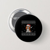 Badge Rond 5 Cm Cavalier King Charles Amoureux de les chiens espag (Devant & derrière)