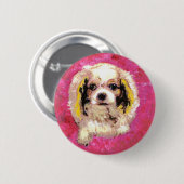 Badge Rond 5 Cm Cavalier King Charles Spaniel (Devant & derrière)