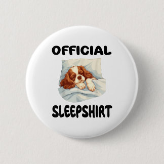 Badge Rond 5 Cm Cavalier King Charles Spaniel Chien Dormir officie