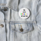 Badge Rond 5 Cm Cavalier King Charles Spaniel Marches Design (En situation)