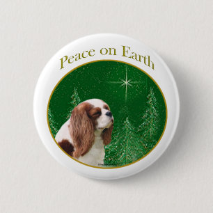 Badge Rond 5 Cm Cavalier King Charles Spaniel Paix