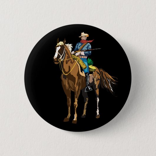 Badge Rond 5 Cm Cavalryman - Soldat Buffalo (Devant)