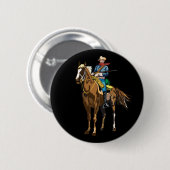 Badge Rond 5 Cm Cavalryman - Soldat Buffalo (Devant & derrière)
