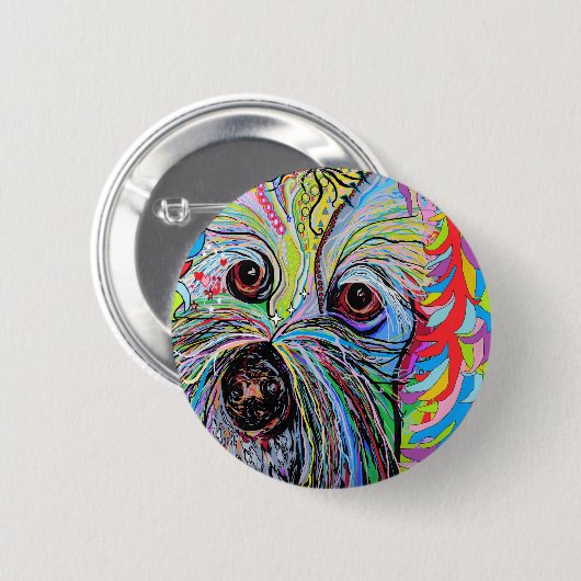 Badge Rond 5 Cm Cavapoo Cavoodle (Devant & derrière)