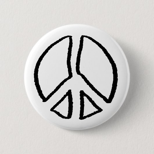 Badge Rond 5 Cm Cavité de signe de paix (Devant)