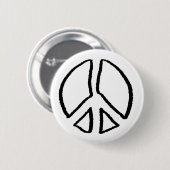 Badge Rond 5 Cm Cavité de signe de paix (Devant & derrière)