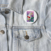Badge Rond 5 Cm Cayenne Flower Essence (En situation)