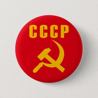 Badge Rond 5 Cm cccp URSS de marteau et de faucille