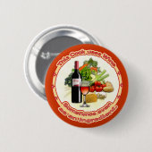 Badge Rond 5 Cm Ce cuisinier utilise du vin (Devant & derrière)
