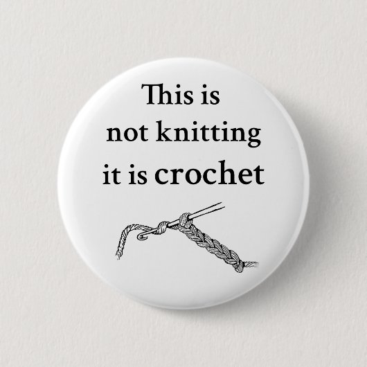 Badge Rond 5 Cm Ce n'est pas tricot il est crochet (Devant)