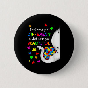 Badge Rond 5 Cm Ce qui vous rend différent Éléphant Maman Enfant A