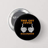 Badge Rond 5 Cm Ce Type Aime Halloween (Devant & derrière)