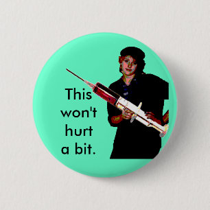 Badge Rond 5 Cm "Ceci bouton ne blessera pas peu" - norme
