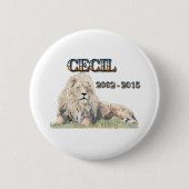 Badge Rond 5 Cm Cecil le lion (Devant)