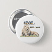 Badge Rond 5 Cm Cecil le lion (Devant & derrière)