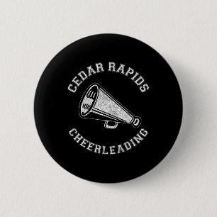 Badge Rond 5 Cm Cedar Rapids Cheer Distressed Retro 90's Pom-Pom G