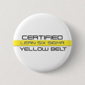 Badge Rond 5 Cm Ceinture jaune Lean Six Sigma (Devant)