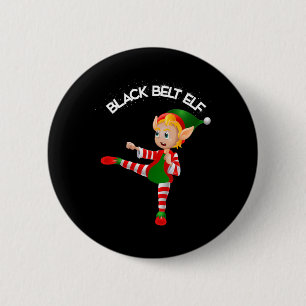 Badge Rond 5 Cm Ceinture noire Elf-taekwondo, Karaté, Jui Jitsu, K