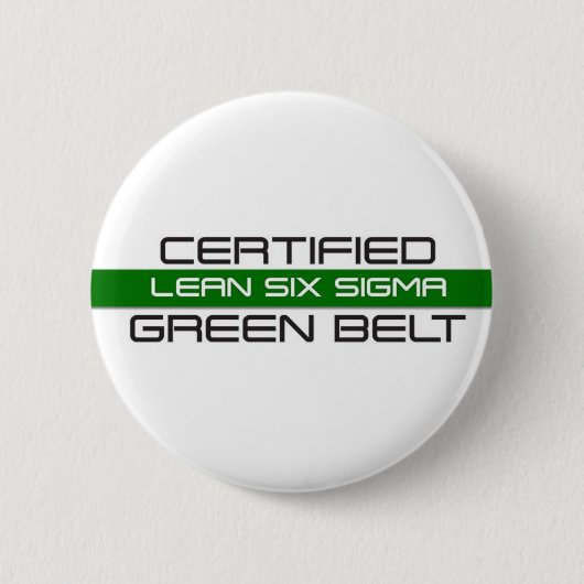 Badge Rond 5 Cm Ceinture verte certifiée Lean Six Sigma (Devant)