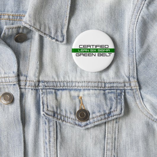 Badge Rond 5 Cm Ceinture verte certifiée Lean Six Sigma (En situation)