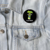 Badge Rond 5 Cm Cel-lery Phone Funny Celery Veggie Pun Dark BG (En situation)