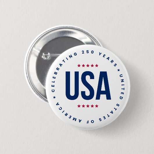 Badge Rond 5 Cm Celebrating 250 Years  (Devant & derrière)