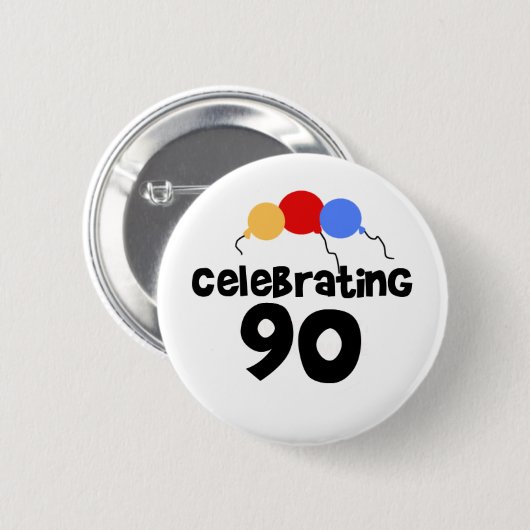 Badge Rond 5 Cm Célébration de 90 (Devant & derrière)
