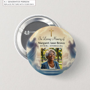 Badge Rond 5 Cm Célébration de la vie au Ciel et des Anges Photo